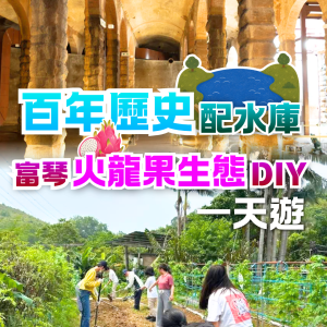 百年歷史配水庫，富琴火龍果有機生態農莊DIY一天遊